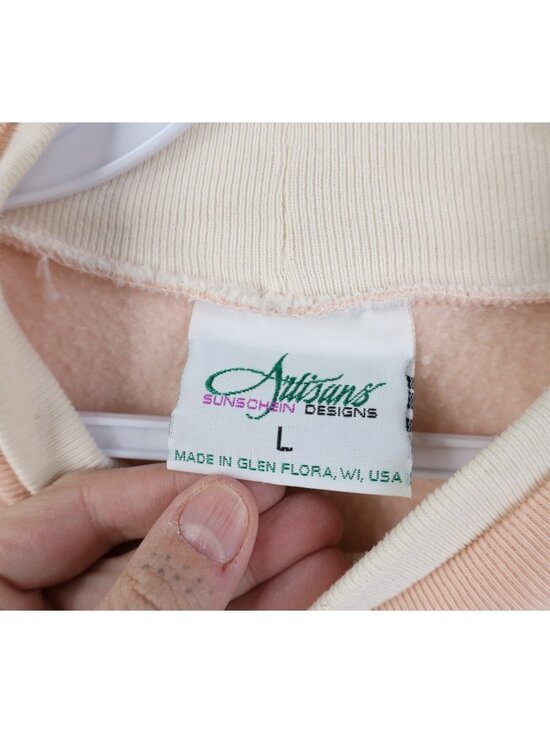 Vintage 90s Streetwear Womens Large Branson All Over Print Flower Sweatshirt USA - Picture 10 of 14